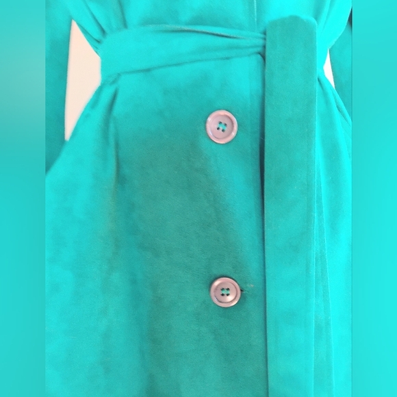 Ultra Suede Vintage Trench Jacket With Belt - Picture 5 of 7